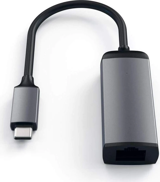 Satechi Gigabit Ethernet Adapter LAN-Adapter, Space Gray, USB-C 3.0 [Stecker]