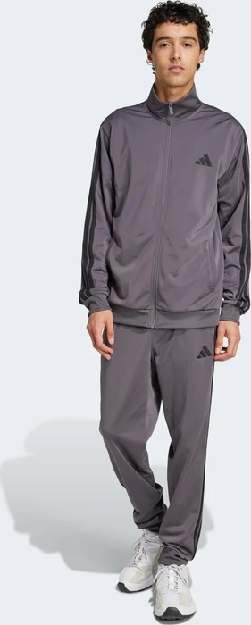 adidas Basic 3-Streifen Tricot Trainingsanzug grey strata (Herren)