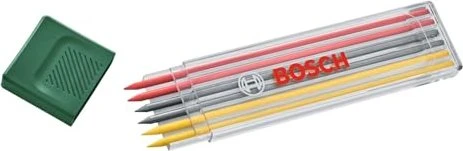 Bosch Tieflochmarker Minen Bleistiftmine 2.8mm schwarz/rot/gelb, 6er-Set