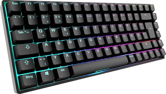 Sharkoon Skiller SGK50 S3, schwarz, LEDs RGB, hot-swap, Gateron RED, USB, DE