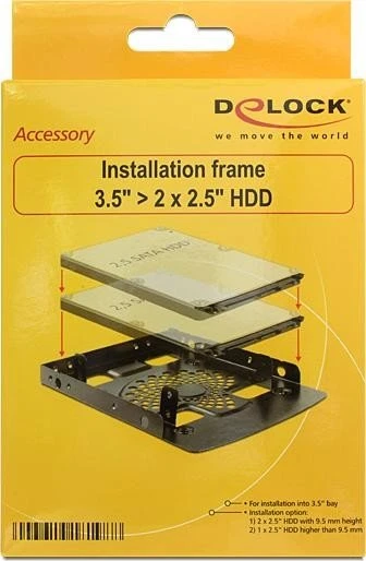 DeLOCK 2.5" Einbaurahmen