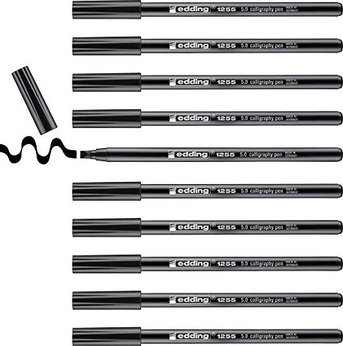 edding 1255 Kalligrafiestift 5.0mm schwarz, 10er-Pack