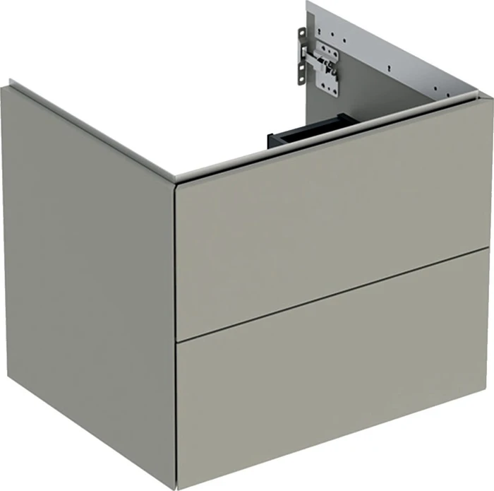 Geberit ONE Unterschrank für Waschtisch, mit zwei Schubladen, 60cm, greige/lackiert matt