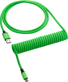CableMod Classic Coiled Keyboard Cable USB Micro-B auf USB-A, Tastaturkabel (Spiral-Textilkabel), 1.5m, Viper Green