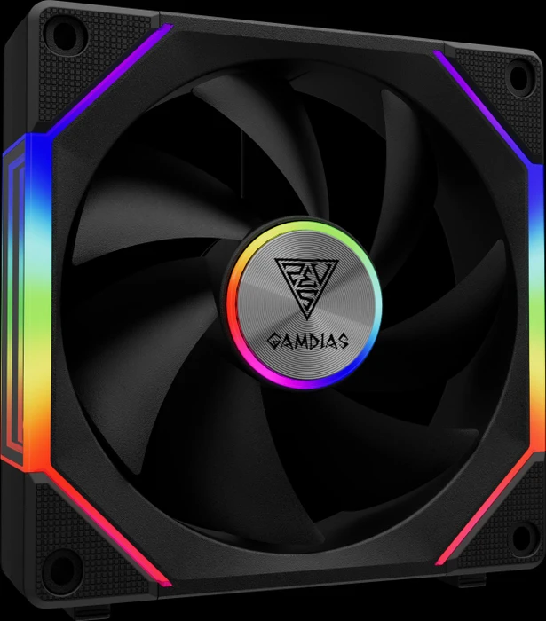 Gamdias Aeolus P2-1203U, schwarz, LED-Steuerung, 120mm, 3er-Pack