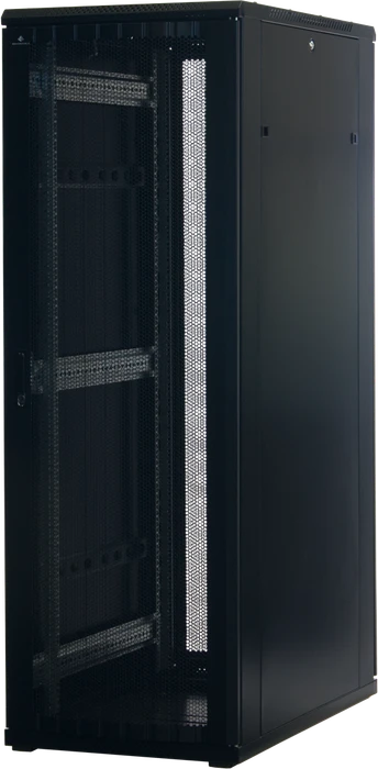 Rockstable 19" Serverschrank 37HE, Gitternetztür, IP2X, schwarz, 1000mm tief