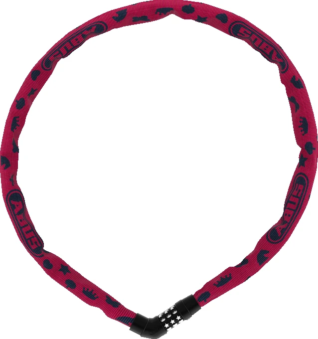 ABUS Steel-O-Chain 4804C Kettenschloss, Zahlenkombination rosa