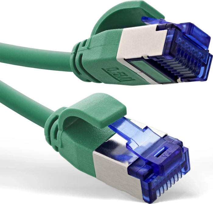 InLine Patchkabel Slim, PoE 87W, TPE (LSZH) flexibel, Cat6a, S/FTP, RJ-45/RJ-45, 25m, grün