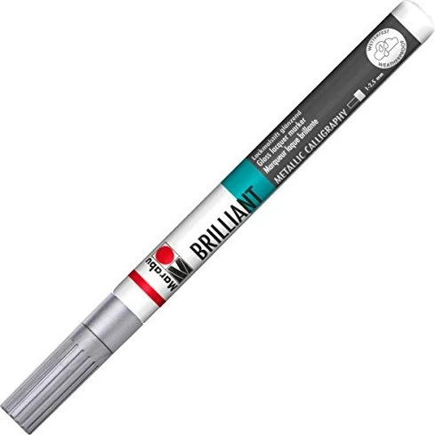 Marabu Brilliant Painter Kalligrafie 1-2.5mm silber