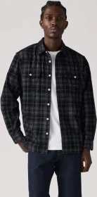 Levi's Jackson Worker Cord Hemd langarm huxley plaid/jet black (Herren)