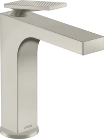 Hansgrohe Axor Citterio 160 Waschbeckenarmatur mit Hebelgriff Ablauffernbedienung und Rautenschliff edelstahloptik