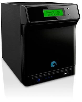 Seagate BlackArmor NAS 400, 256MB RAM, 2x RJ-45 1000Base-T, 4x USB-A 2.0