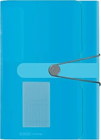 Herlitz easy orga to go Fächermappe, 12 Fächer, A4, blau/transparent