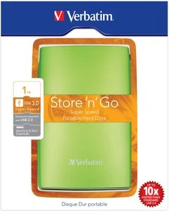 Verbatim Portable Colour Edition grün 500GB, USB 3.0