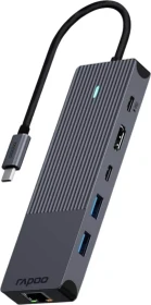 Rapoo UCM-2002 6-in-1 Multiport Adapter, 1x USB-C 3.0 [Stecker] (11410 / 00217689)