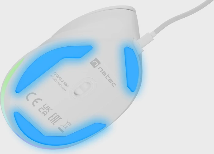 Natec Crake 2 Pro Vertical Wired Mouse weiß, USB