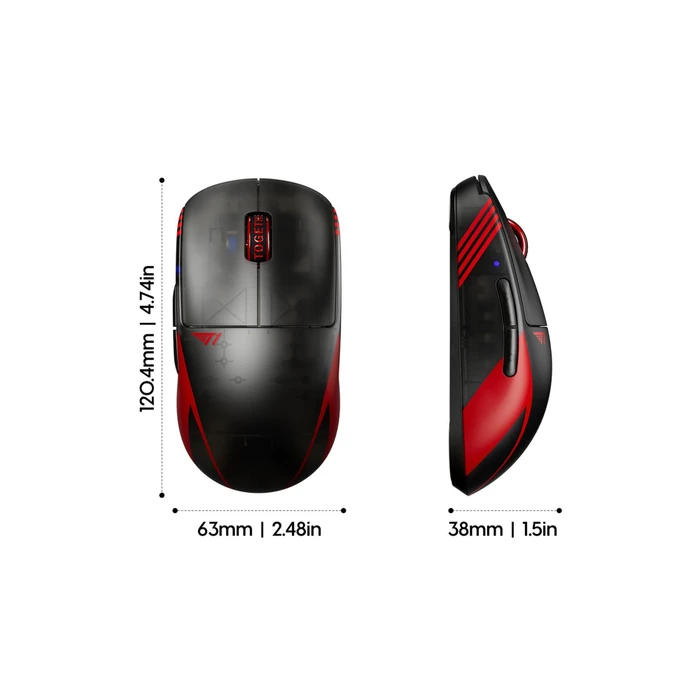Pulsar Gaming Gears X2 v3 Wireless T1 Limited Edition schwarz/rot, USB