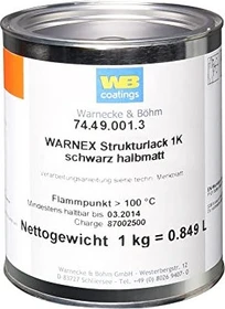 WB Coatings Warnex Strukturlack schwarz, 1.00kg