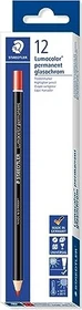 Staedtler Lumocolor glasochrom 108 Trockenmarker rot, 12er-Pack