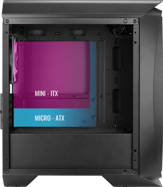AeroCool Aero One Mini Frost, schwarz, Glasfenster