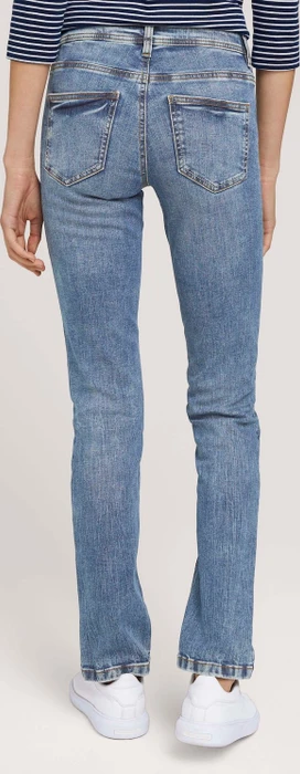 Tom Tailor Alexa Straight Jeans mit Bio-Baumwolle Jeans random bleached blue denim (Damen)