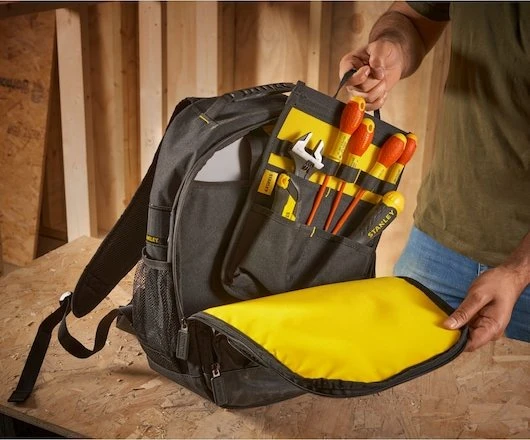 Stanley 15.6" Laptop- und Werkzeugrucksack schwarz/gelb