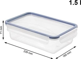 Rotho Click & Lock Kühlschrankdose Aufbewahrungsbehälter 1.5l horizontblau