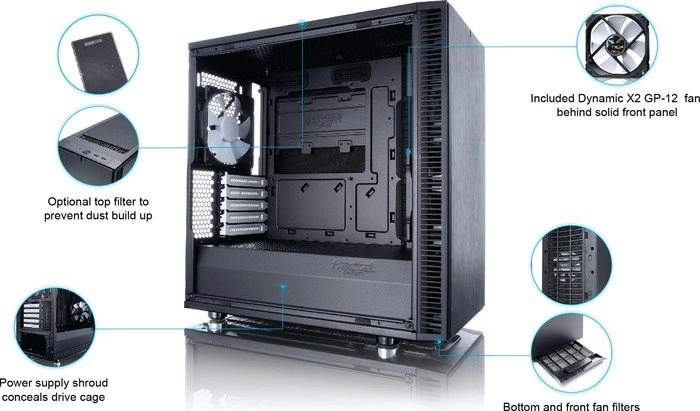 Fractal Design Define Mini C, Acrylfenster, schallgedämmt