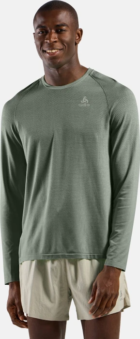 Odlo Essentials Seamless Laufshirt langarm shadow melange (Herren)