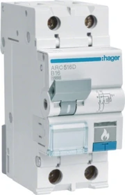 Hager Fehlerlichtbogen-Schutzeinrichtung AFDD mit LS-Schalter 1P+N 10kA C-10A 2M