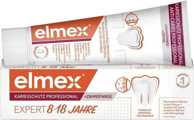Elmex Kariesschutz Professional Expert 8-18 Jahre Zahncreme, 75ml