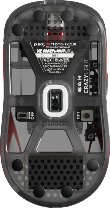 Pulsar Gaming Gears X2 CL CrazyLight Mini Wireless T1 Edition schwarz/rot, USB