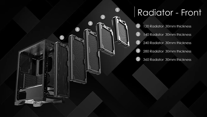 Raijintek Silenos MS, schwarz, Glasfenster
