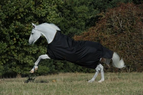 Kerbl Bucas Irish Turnout High Neck/50, Regendecke female, 1.30m, 50g, black/gold