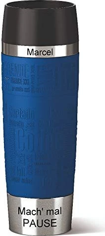 Emsa Travel Mug Classic Coffee and Tea Grande Isolierbecher 500ml blau