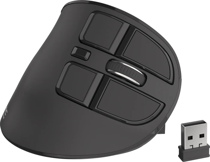 Natec Euphonie Vertical Wireless Mouse schwarz, USB/Bluetooth