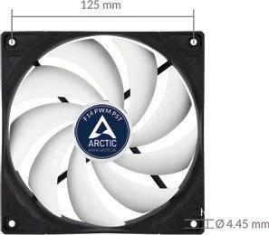 ARCTIC F14 PWM PST schwarz/weiß, 140mm