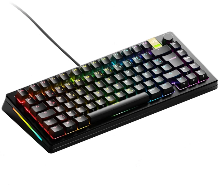 Glorious GMMK 3 Pro HE 75% Pre-built Gaming Keyboard, schwarz, LEDs RGB, Glorious Fox HE, USB, FR