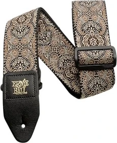 Ernie Ball Classic Jacquard Guitar Strap Gold & Black Paisley