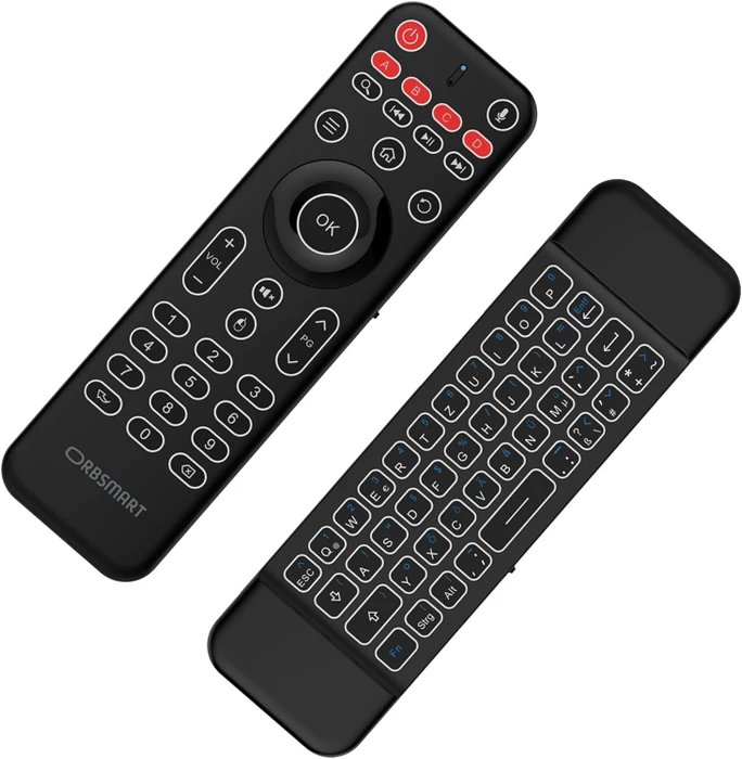 Orbsmart AM-1 Pro Airmouse Fernbedienung mit Mini-Tastatur, DE, USB-A