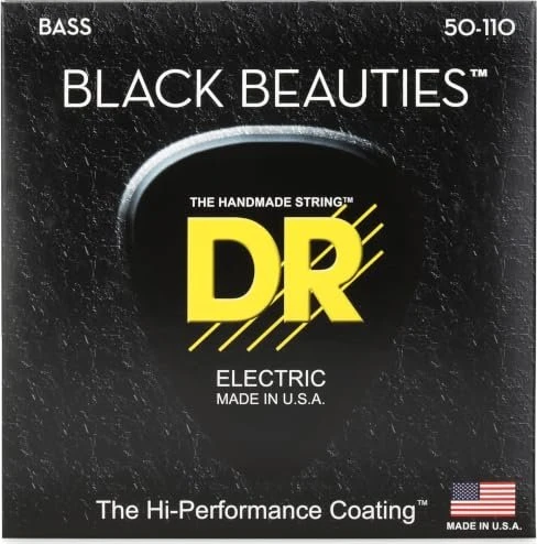 DR Strings Black Beauties Bass Heavy