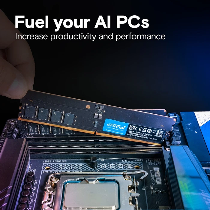 Crucial CUDIMM 32GB, DDR5-6400, CL52-52-52-103
