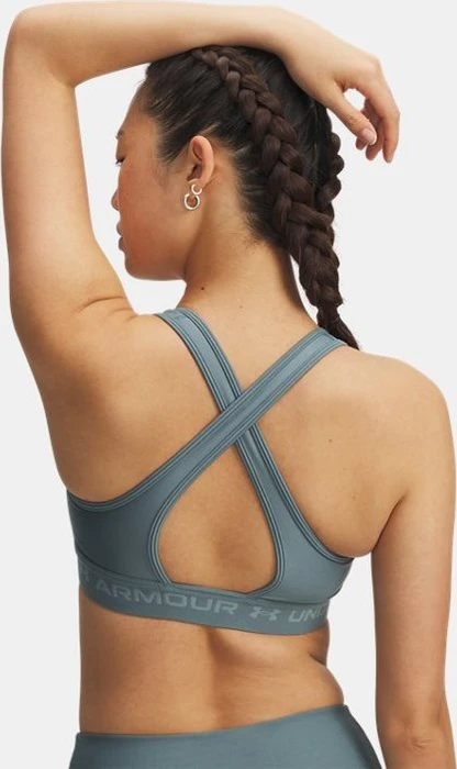 Under Armour Armour Mid Crossback Sport-BH jasper blue/serpentine (Damen)
