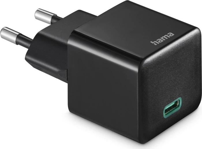 Hama Schnellladegerät USB-C PD/Qualcomm Mini-Ladegerät 25W schwarz