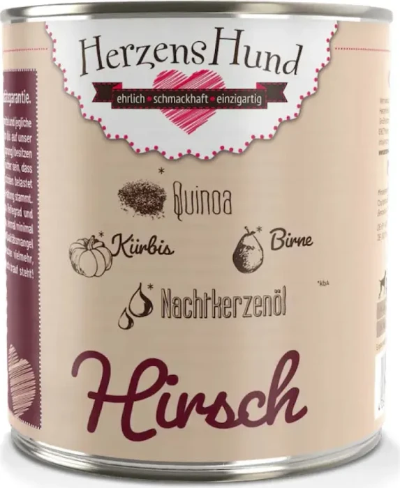 Herzens Hund Hirsch mit Bio Gemüse