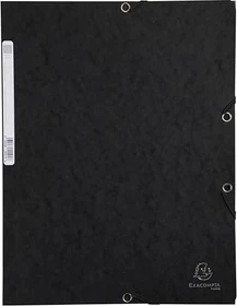 Exacompta Sammelmappe Colorspan 400g/m² mit Gummizug, A4, schwarz, 25er-Pack