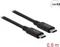 DeLOCK USB4 40 Gbps Kabel koaxial, PowerDelivery, 0.8m Vorschaubild