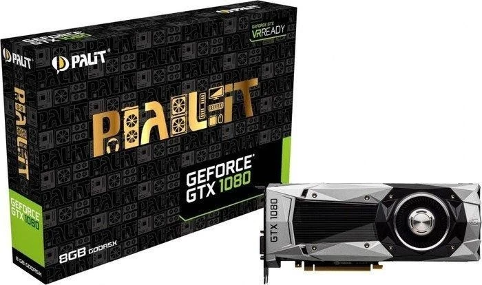 Palit GeForce GTX 1080 Founders Edition, 8GB GDDR5X, DVI, HDMI, 3x DP