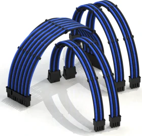 LinkUP PSU Cable Extension Kit, Blau/Schwarz (PWR-EXTMOD-RZ-BUBK30)