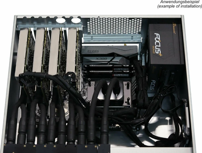 Alphacool ES 4U, grau/schwarz, 4HE, ATX
